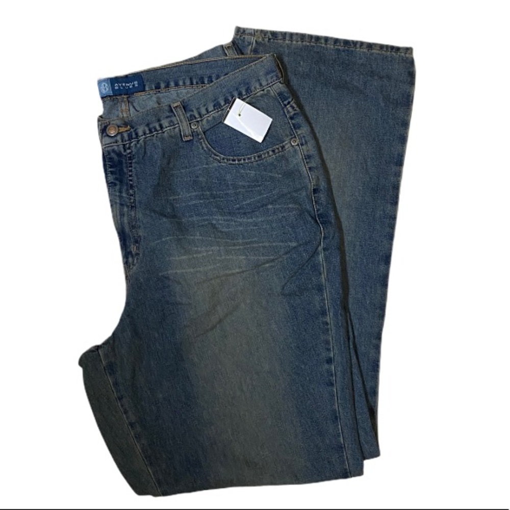Avenue Blues Dirty Wash Blue Jeans Size 18 Tall  | 719